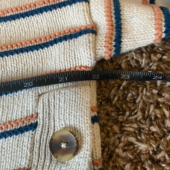 Madewell Brownstone Side-Button Sweater in Stripe - Picture 15 of 15